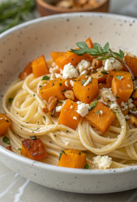 Baked Feta Butternut Squash Pasta Recipe