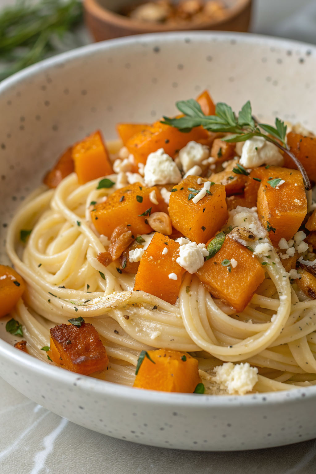 Baked Feta Butternut Squash Pasta Recipe