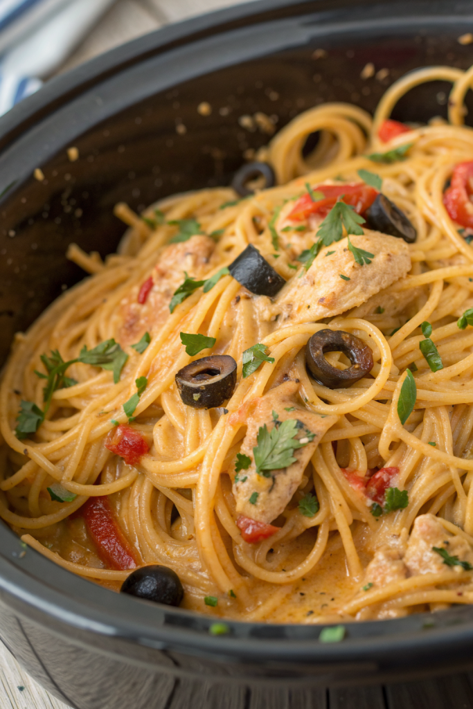Classic Crockpot Chicken Spaghetti Recipe
