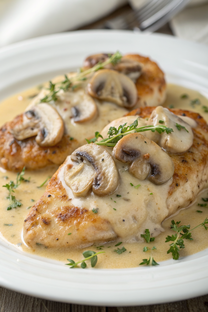 Creamy Mushroom Asiago Chicken Recipe