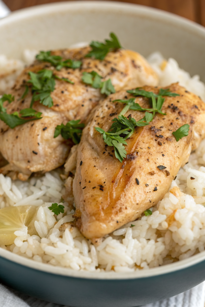 Crock Pot No Peek Chicken with Rice