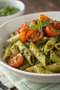 Pesto Pasta With Roasted Vegetables