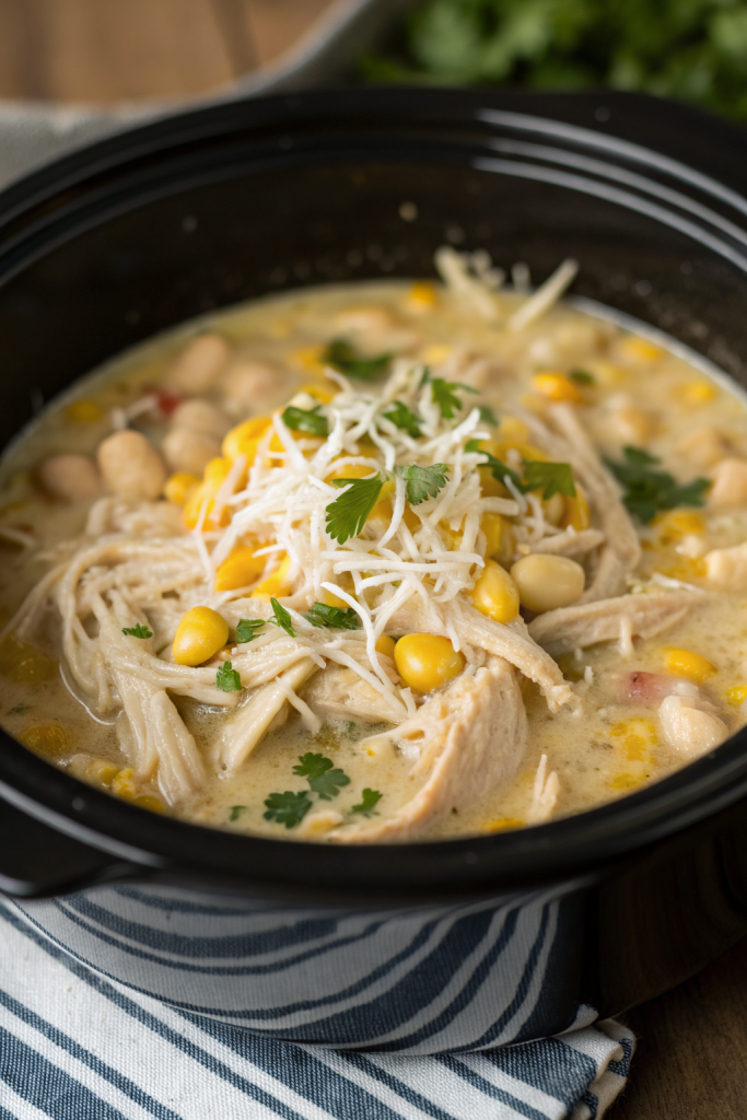 Slow Cooker Creamy White Chicken Chili Recipe