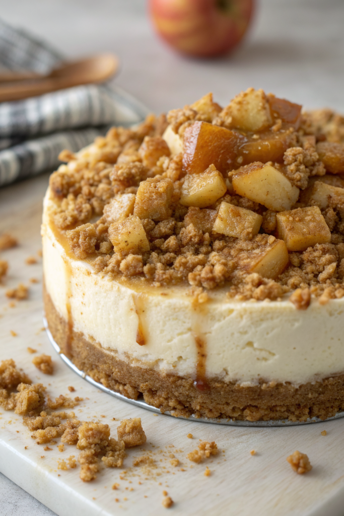 Vegan Apple Crumble Cheesecake Recipe